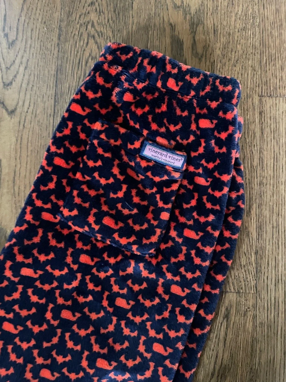 Vineyard Vines - Kids Black and Orange Bat Print Lounge Pants - Size 18/XL